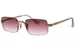 Ray Ban A$AP Rocky RB3928 Sunglasses Rectangle Shape Rimless Style - Arista Gold/Clear Gradient Dark Violet-001/8H