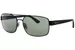 Ray Ban RB3687 Sunglasses Men's Aviator - Polished Black/Green-002/31