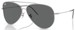 Ray Ban Reverse RB R0101S Sunglasses Aviator - Silver/Dark Grey-003/GR
