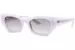 Ray Ban Zena RB4430 Sunglasses Women's Oval Shape - White Snow/Grey Gradient-675911