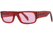RetroSuperFuture Smile-Red-PVC Sunglasses Rectangle Shape Zeiss Lenses - Red/Red Zeiss-SP18