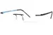 Reykjavik Henrik Eyeglasses Men's Rimless Rectangle Shape - Black-C1