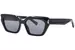 Saint Laurent Page SL 826 Sunglasses Women's Cat Eye - Black/Black-001