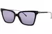 Salvatore Ferragamo SF2036S Sunglasses Women's Rectangle Shape - Black/Grey-001