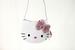 Sanrio Hello Kitty Purse Die Cut Head 3D Metallic Bow Shoulder Bag