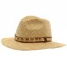 Scala Men's Raffia Straw With Palm Tree Trim Safari Hat