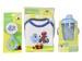 Sesame Street Infant's 3-Piece Rattle, Spill Proof Cup, & T-Shirt Pack Set - Baby Blue
