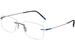 Silhouette Eyeglasses Dynamics Colorwave Chassis 5500 Rimless Optical Frame