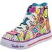 Skechers Little/Big Girl's Twinkle Toes Shuffles Trendy Talk Light Up Sneakers