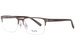Tumi VTU024 Eyeglasses Men's Semi Rim Rectangular Optical Frame