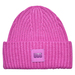 Ugg Women's Chunky Rib Knit Beanie Hat Leather Logo - Bodacious-BDC