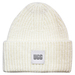 Ugg Women's Chunky Rib Knit Beanie Hat Leather Logo - Nimbus-NMB
