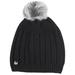 Ugg Women's Solid Ribbed Winter Beanie Hat With Pom (One Size)