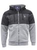 U.S. Polo Association Men's Colorblock Zip Front Hooded Sweatshirt