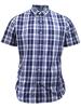 U.S. Polo Association Men's Short Sleeve Slim Fit Plaid Button Down Shirt