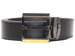 Versace Collection Men's Belt Genuine Leather Square Logo Buckle