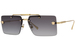Versace VE2245 Sunglasses Women's Rectangle Shape Rimless Style - Gold/Grey Gradient-10028G