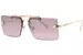 Versace VE2245 Sunglasses Women's Rectangle Shape Rimless Style - Gold/Pink/Grey Gradient/Flash Silver-100258