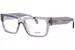 Versace VE3374U Eyeglasses Men's Full Rim Rectangle Shape - Transparent Grey-5510