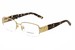 Versace Eyeglasses VE1175B Semi Rim Rectangle Shape