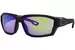 Wiley-X Alpine Sunglasses Wrap Around - Translucent Black/Polarized Green Mirror-ACALP07