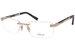 Zilli Men's Eyeglasses ZI60013 ZI/60013 Rimless Optical Frame