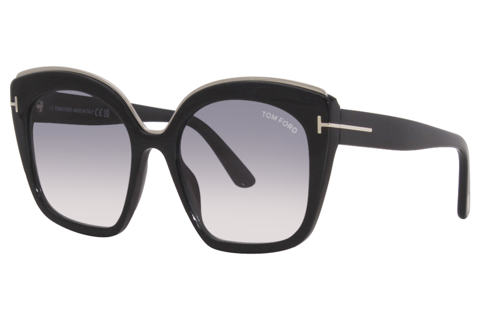 UPC 889214318626 product image for Tom Ford Chantalle TF944 01B Sunglasses Women's Shiny Black/Smoke Gradient 55mm  | upcitemdb.com