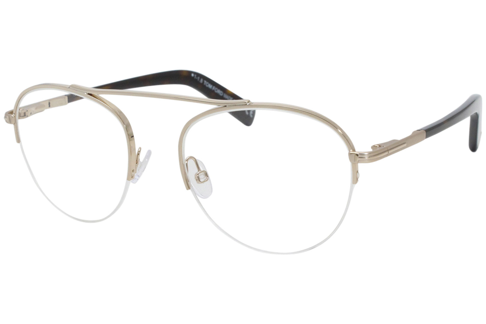 Tom Ford TF5451 Eyeglasses Men's Half Rim Oval Optical Frame | JoyLot.com