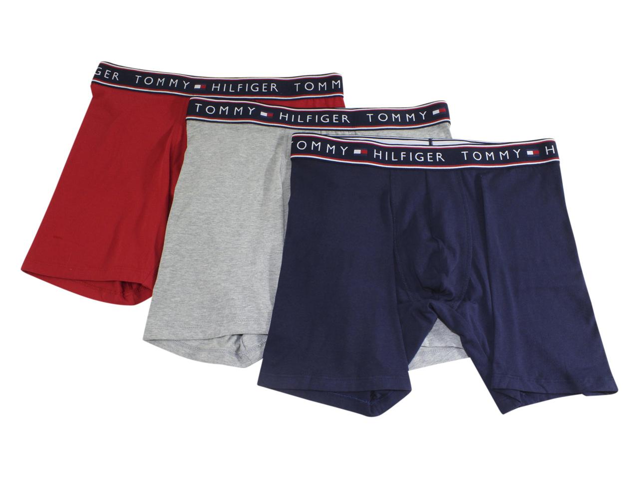 UPC 088541539364 product image for Tommy Hilfiger Men's 3 Pairs Stretch Mahogany Multi Boxer Briefs Underwear Sz: S | upcitemdb.com