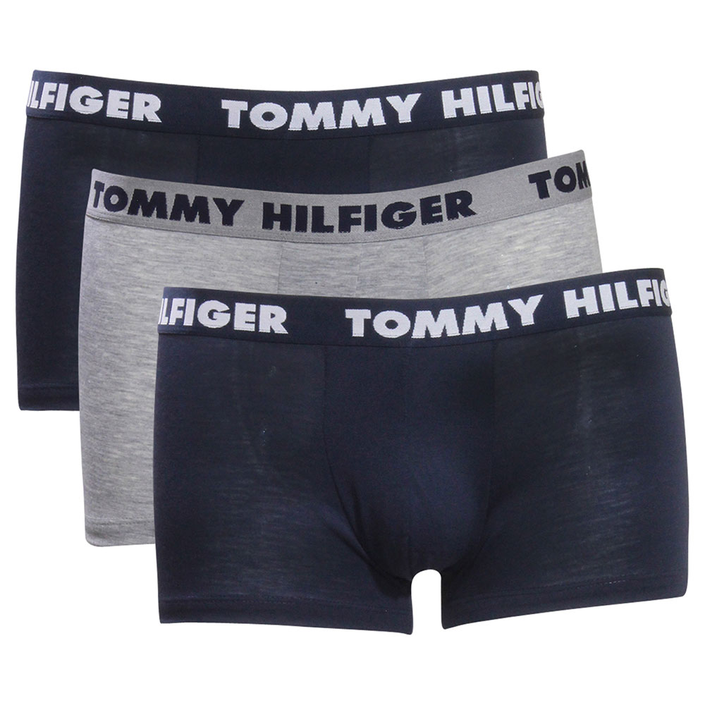 Tommy Hilfiger Men's Flex Underwear 3-Pack Stretch Trunks Dark Navy Sz. S