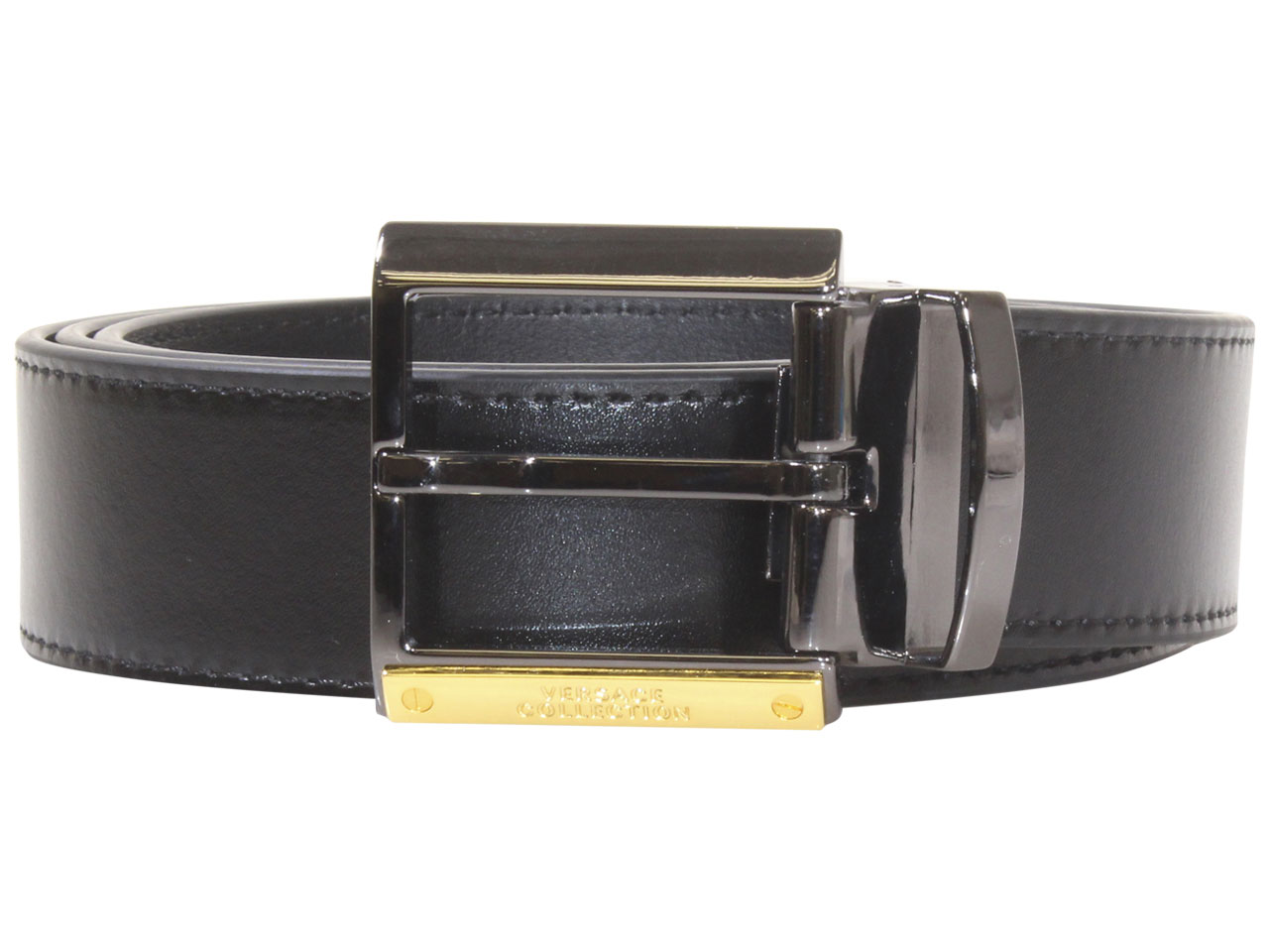 Versace Logo Buckle Leather Belt on SALE