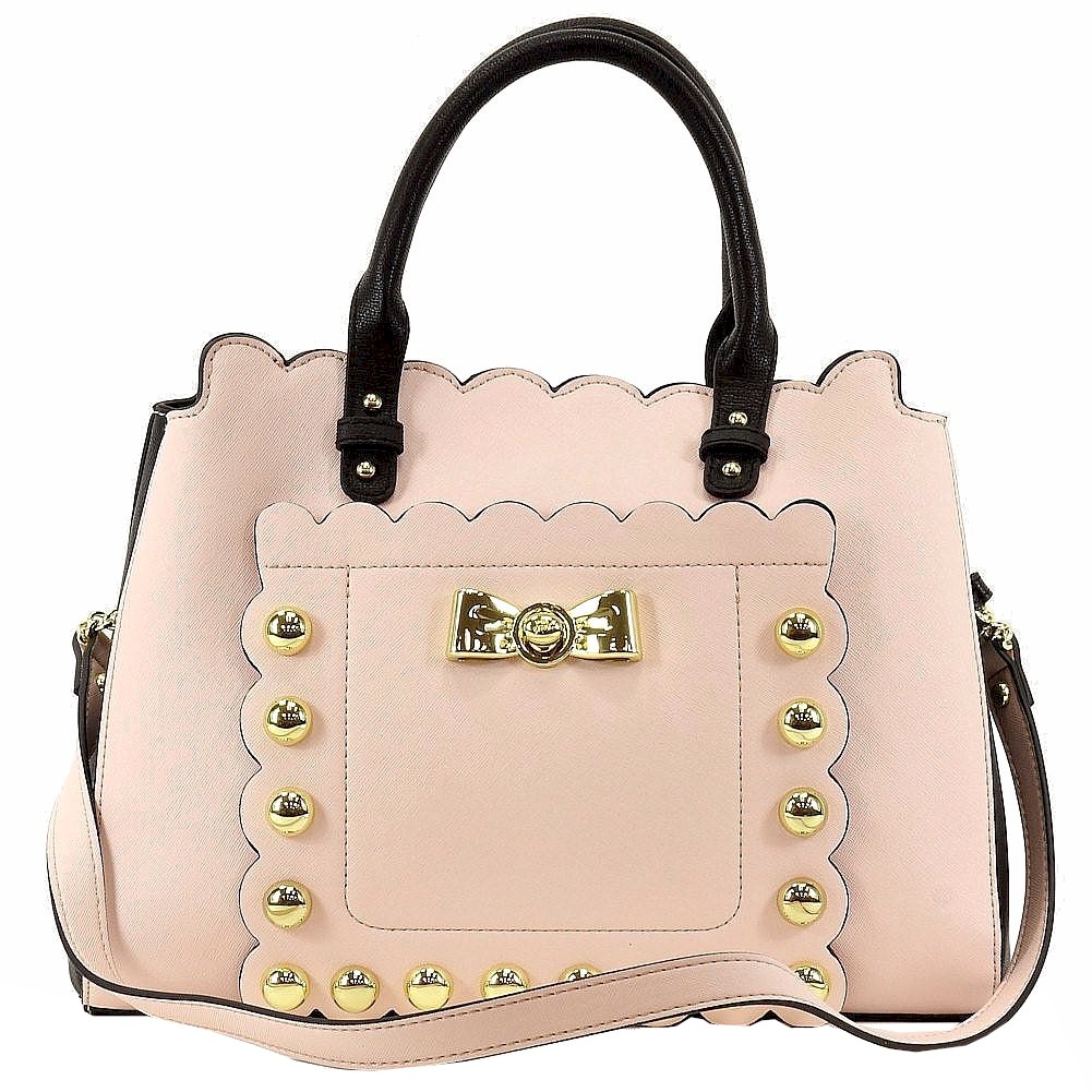 Betsey Johnson Women's Studded Affair Satchel Handbag | JoyLot.com
