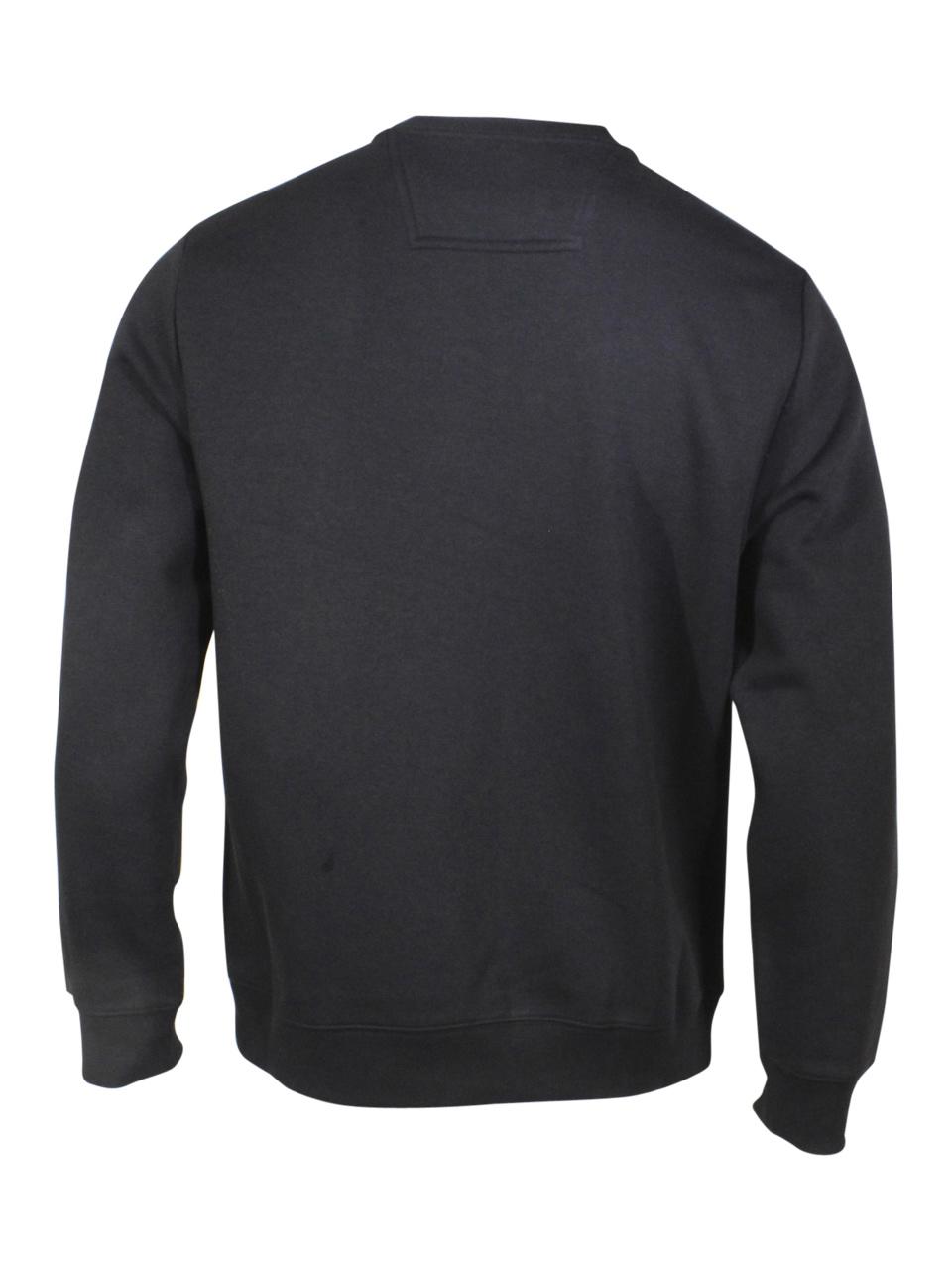 Calvin Klein Men's Iconic Logo Black Long Sleeve Crew Neck Sweatshirt ...