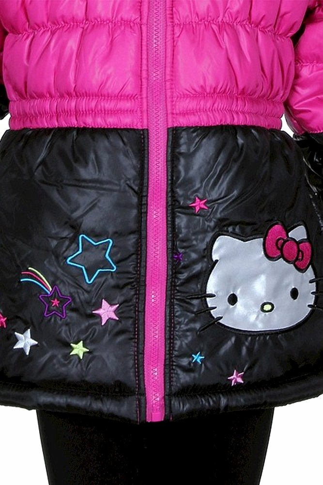 Hello Kitty Girl's HK032 Puffer Hooded Winter Jacket | JoyLot.com