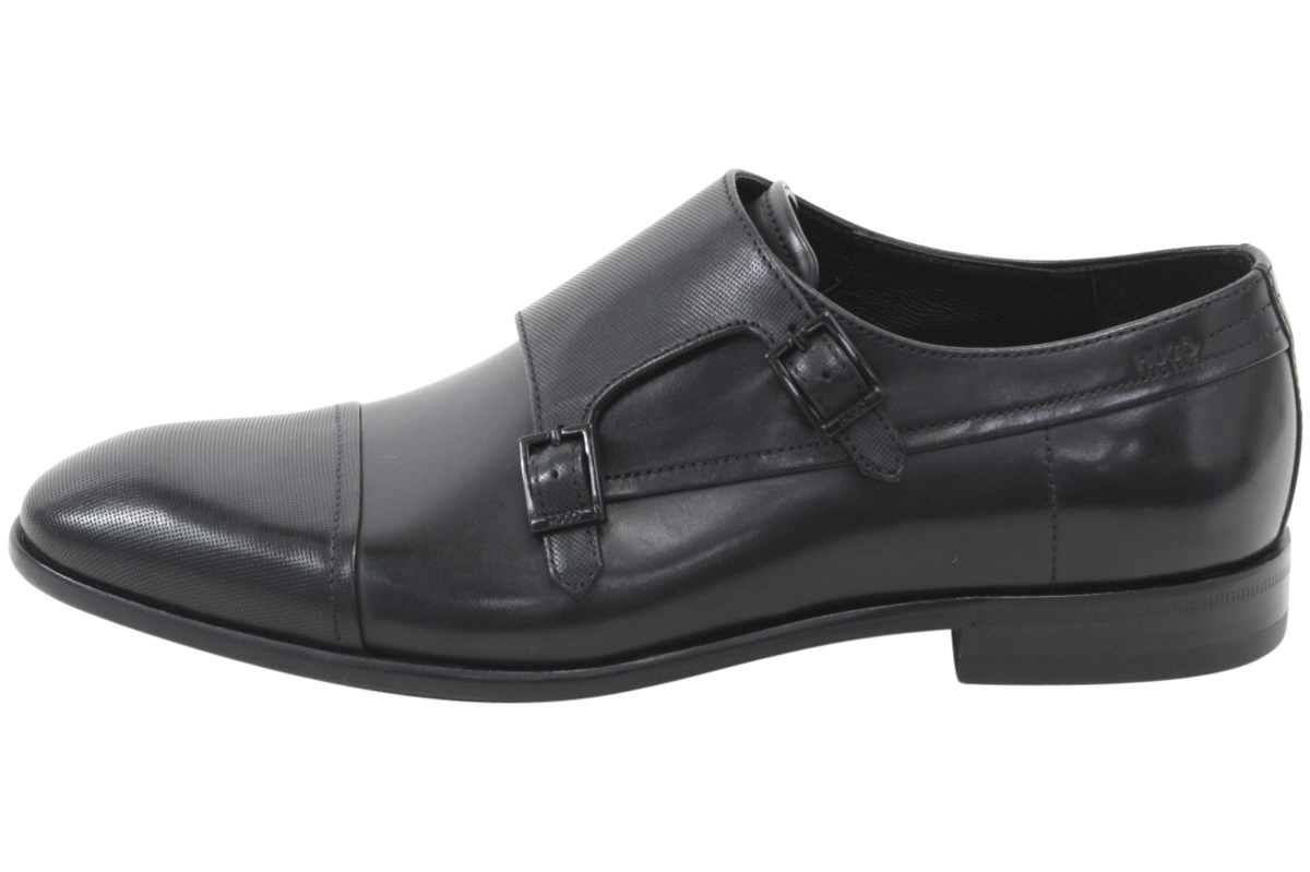 Hugo Boss Men's Dressapp Leather Double Monk Strap Loafers Shoes ...