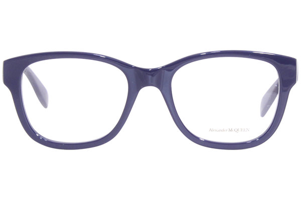  Alexander McQueen AM0350O Eyeglasses Men's Full Rim Rectangle Shape 