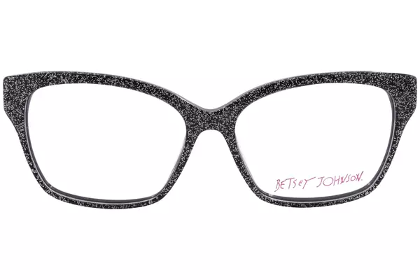  Betsey Johnson Funfetti Eyeglasses Women's Full Rim Rectangle Shape 