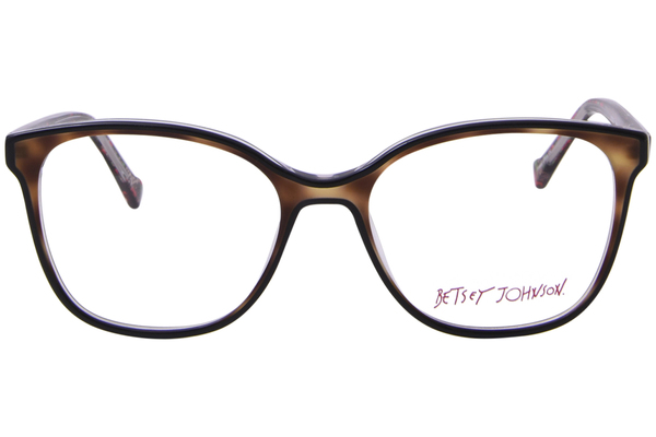 Betsey Johnson Glow-Up Eyeglasses Women's Full Rim Rectangle Shape 