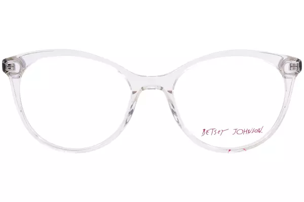  Betsey Johnson Name-Drop Eyeglasses Women's Full Rim Round Shape 