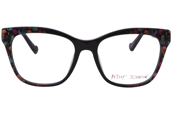 Betsey Johnson Poppin Eyeglasses Women's Full Rim Square Shape 