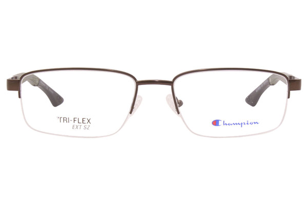  Champion Triad Eyeglasses Men's Semi Rim Rectangular Optical Frame 