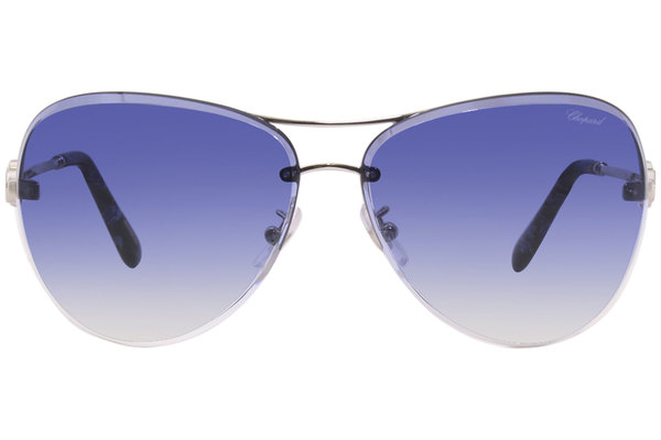  Chopard SCHC88S Sunglasses Women's Semi Rim Pilot Shape 