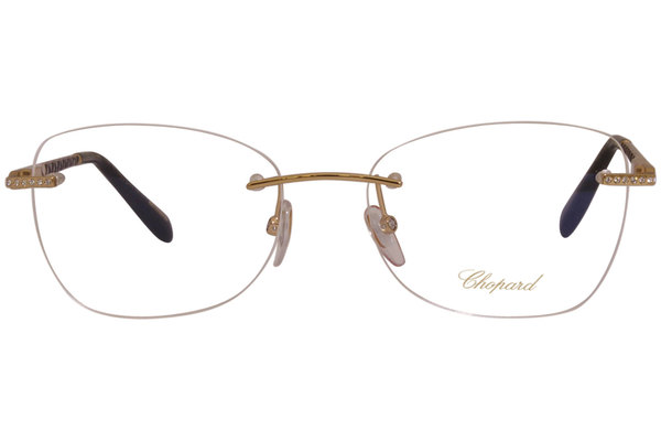  Chopard VCHD78S Eyeglasses Women's Rimless Oval Optical Frame 