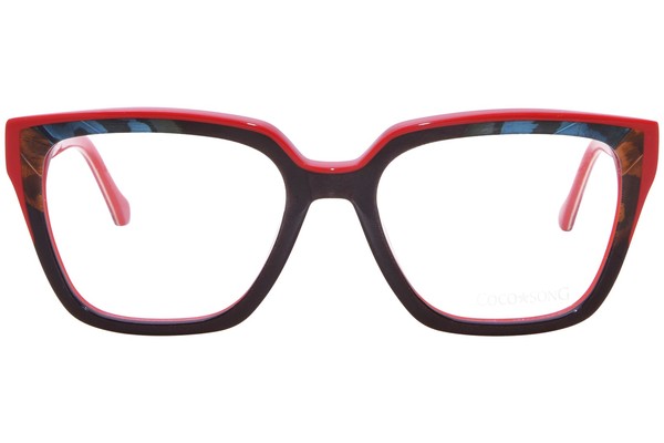  Coco Song Porcelain Peony CV309 Eyeglasses Women's Full Rim Square Shape 