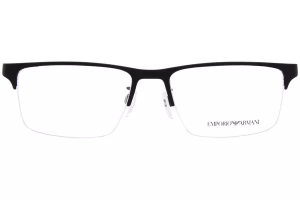  Emporio Armani EA1110D Eyeglasses Men's Semi Rim Rectangle Shape 