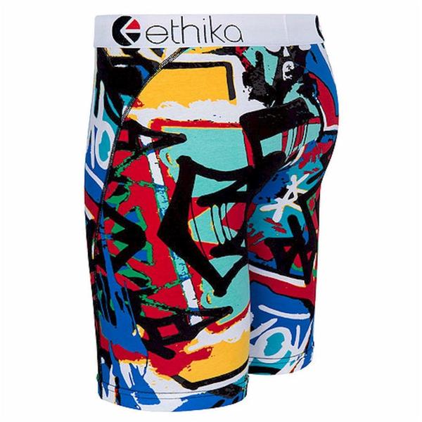  Ethika Men's The Staple Fit Wall Talk Long Boxer Briefs Underwear 