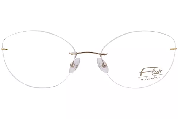  Flair Art Couture 9142 Eyeglasses Women's Rimless Rectangle Shape 