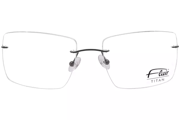  Flair Fusion 5073 Eyeglasses Men's Rimless Rectangle Shape 