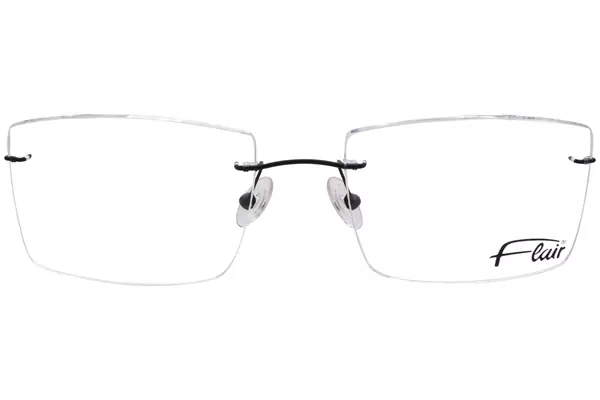  Flair Pcam 1504 Eyeglasses Men's Rimless Rectangle Shape 