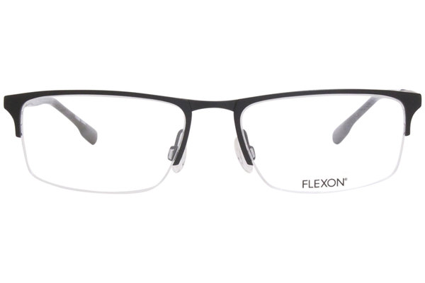  Flexon E1016 Eyeglasses Men's Semi Rim Rectangular Optical Frame 